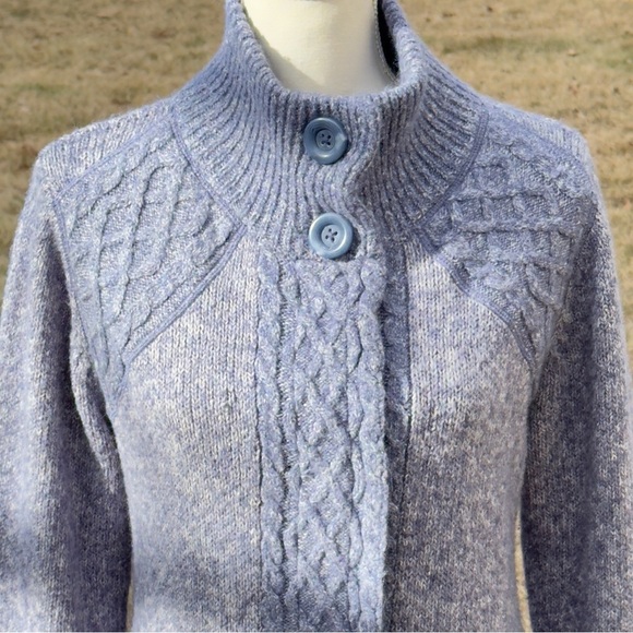 Prana The Angelica Duster Blue Size Large Chunky Sweater - Picture 3 of 11